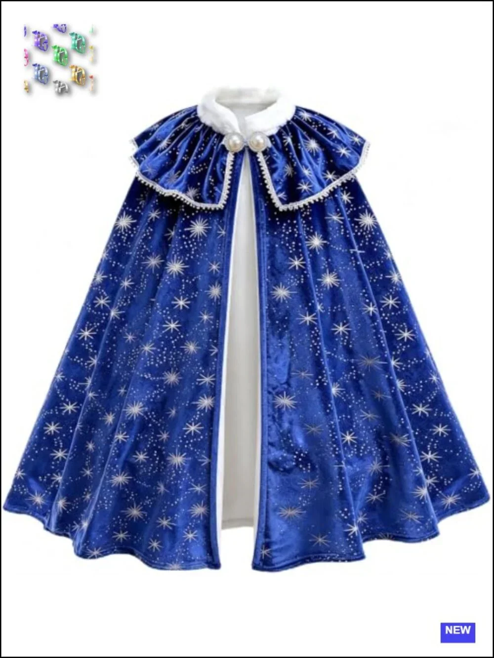 Kids Velvet Princess Cape Snowflake Cloak Halloween Costume Dress-Up
